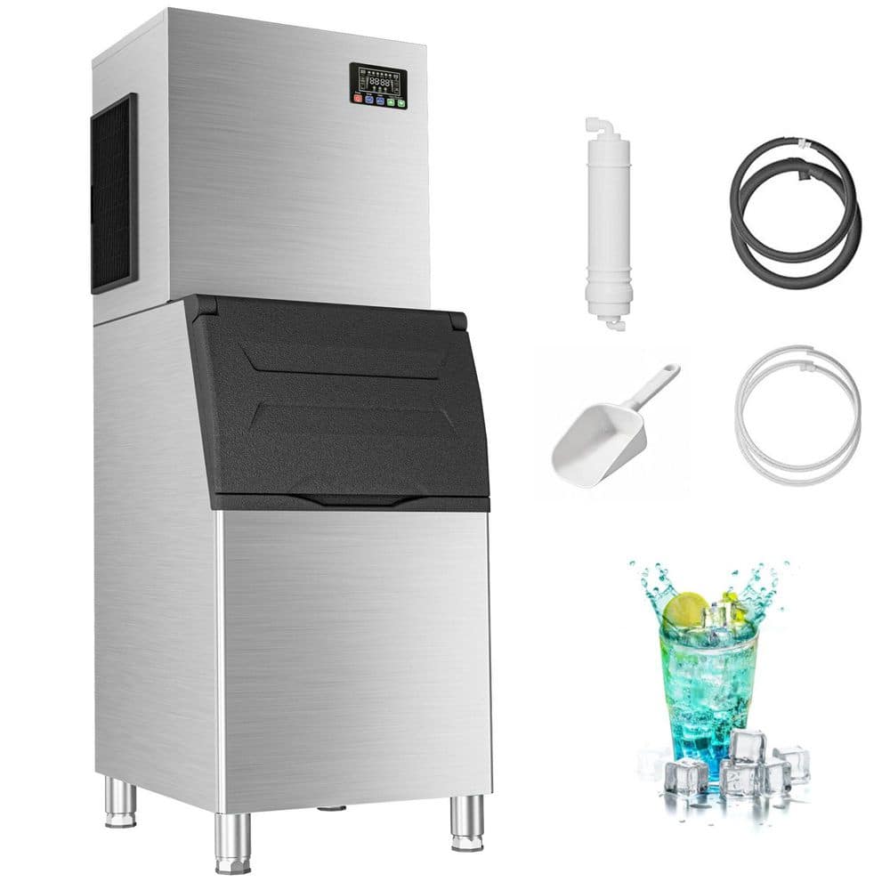 26.4 in. 350 lb./24H Full Size Cubes Freestanding Commercial Ice Maker in Stainless Steel with 200 lbs. Ice Storage price history on PriceWatchPro