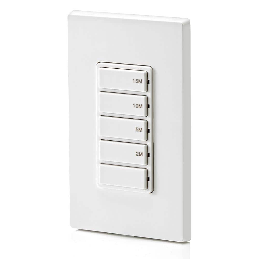 White Digital Push Button Countdown Timer Switch