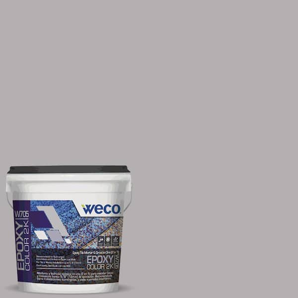 WECO W-705 Epoxy Color 2K Cement Gray 1-gal. Stain and Chemical Resistance Epoxy Grout for Floor and Wall