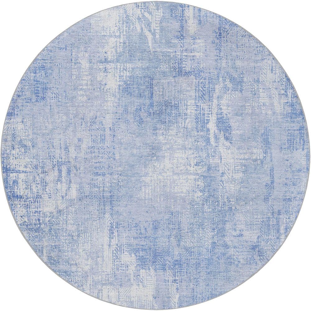Dream Shag Premium Machine Washable Abstract ADS725 Sky 8 ft. x 8 ft. Round Rug price history on PriceWatchPro