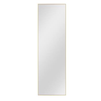 52 in. x 16 in. Modern Rectangule Metal Framed Wall Mounted Accent Mirror