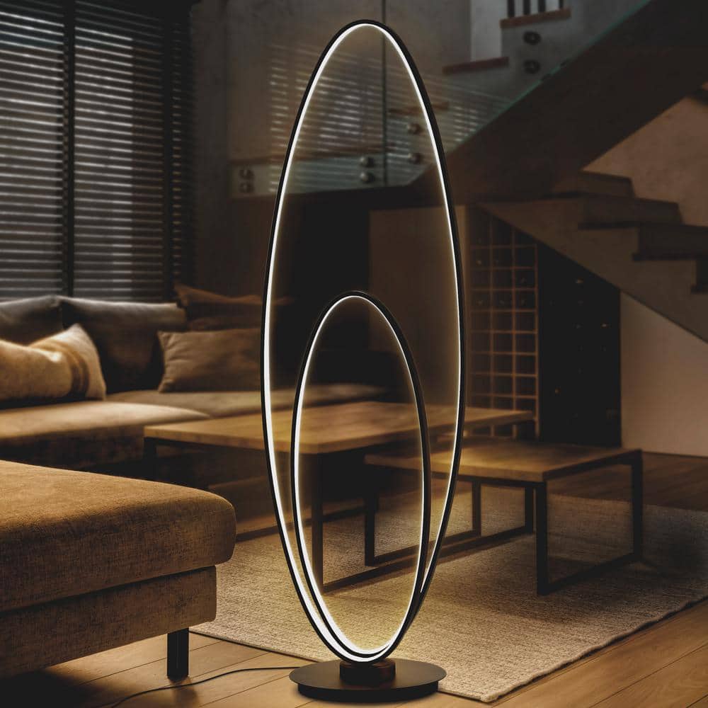 Black Arc Dimmable LED Floor Lamp