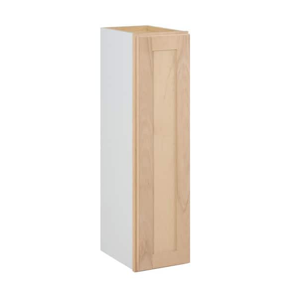 Hampton Bay 9 in. W x 12 in. D x 36 in. H Ready to Assemble Wall Kitchen Cabinet in Unfinished with CLICKREADY Technology
