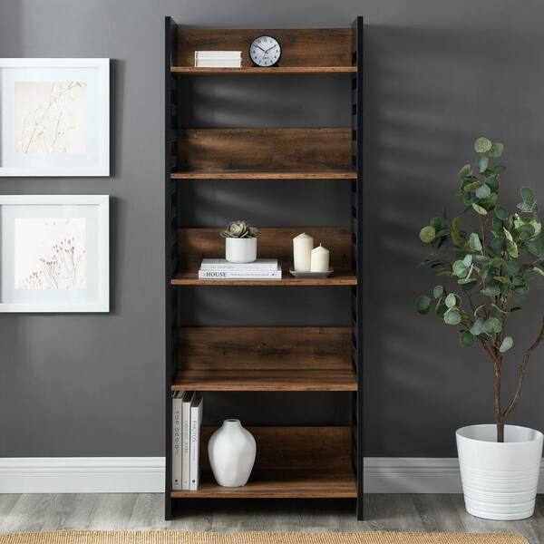 3,4,5 Tier Solid Wooden Shelf Slatted Shelving Unit Office Library Storage Unit 