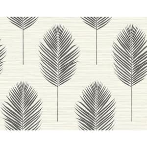 Bali Black Fern Vinyl Non-Pasted Textured Repositionable Wallpaper