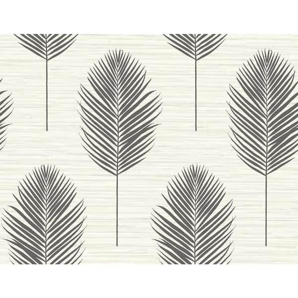 A-Street Prints Red Bali Coral Fern Wallpaper Sample