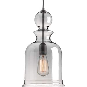 Staunton Collection 1-Light Graphite Pendant with Smoke Glass