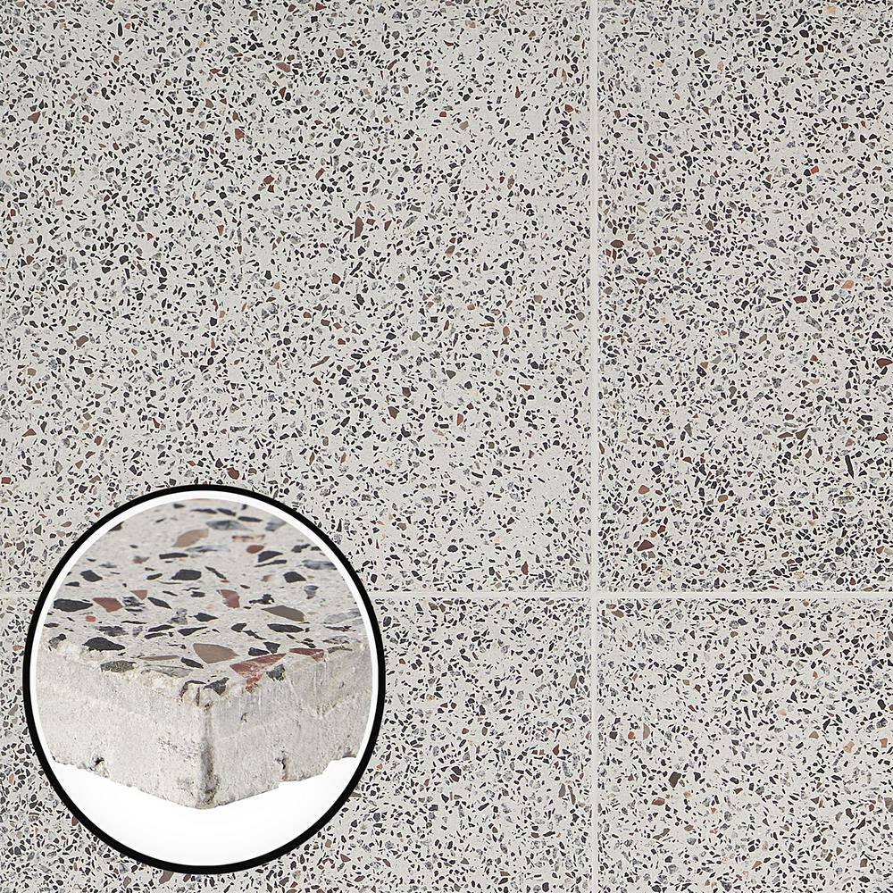 Tarboro Beige Polished Terrazzo 16" Square Floor and Wall Tile