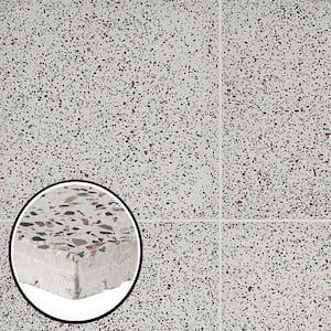 Raleigh Sand Square 16.14 in. x 16.14 in. Polished Terrazzo Floor and Wall Tile (3.61 sq. ft. / Case)