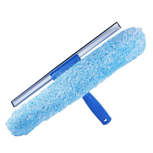 Unger 14 in. Microfiber Combi-Squeegee Scrubber Connect and Clean Locking System