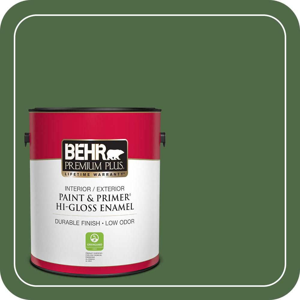 1 gal. #M400-7 Garden Cucumber Hi-Gloss Enamel Interior/Exterior Paint & Primer price history on PriceWatchPro