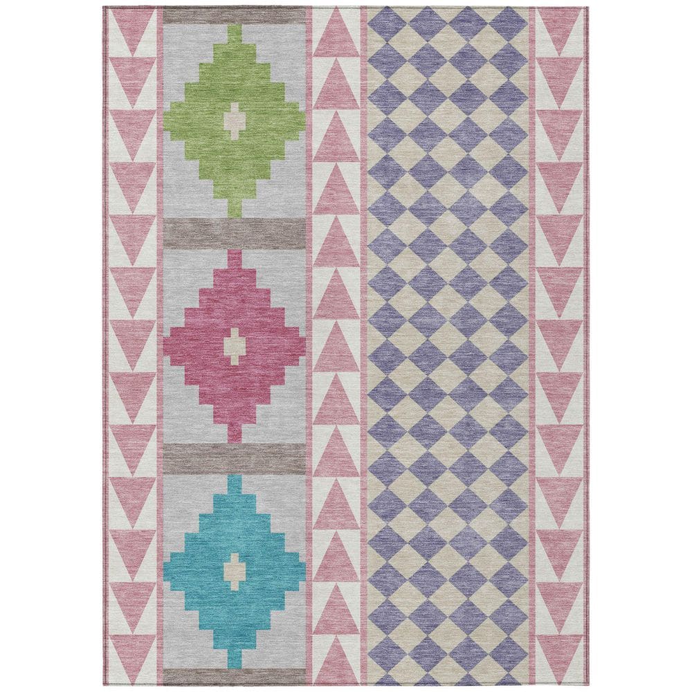 Chantille Machine Washable Indoor/Outdoor Abstract ACN2522 Pink 5 ft. x 7 ft. 6 in. Area Rug price history on PriceWatchPro