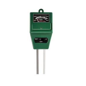 3-in-1 Soil Moisture/Light/pH Meter for Plant Care Sensor Kits for Home and Garden Lawn, Farm, Square (1-Pack)
