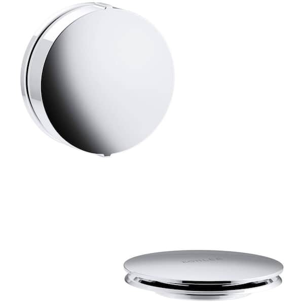 KOHLER PureFlo Contemporary Rotary Turn Bath Drain Trim, Polished Chrome