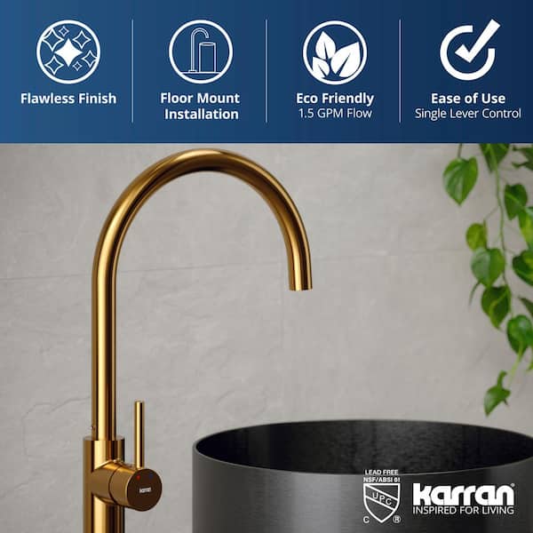 Karran Howick Single Hole Single Handle Freestanding Bathroom