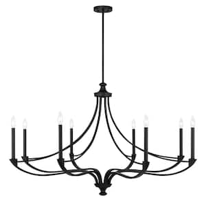 Preserve 8-Light Matte Black Chandelier