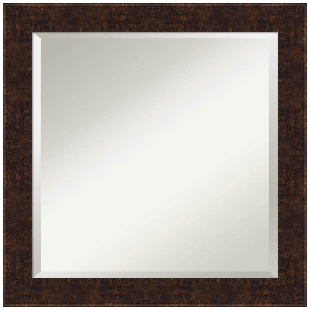 William 24" x 24" Bronze Wood Framed Wall Mirror