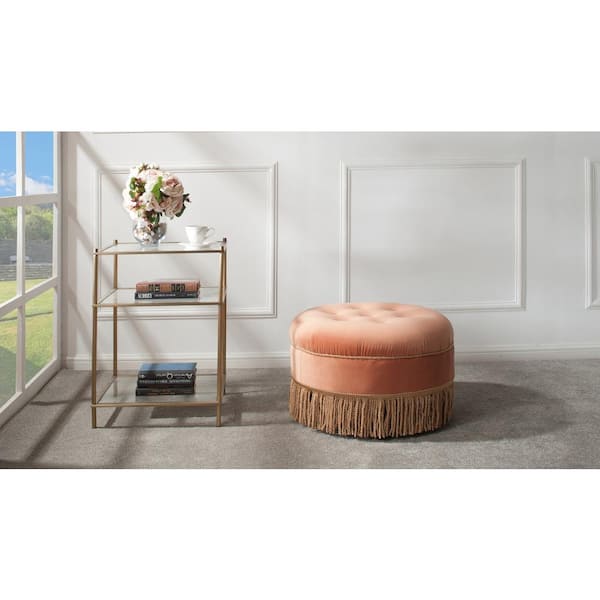 Jennifer Taylor Home Yolanda Ottoman, Orange