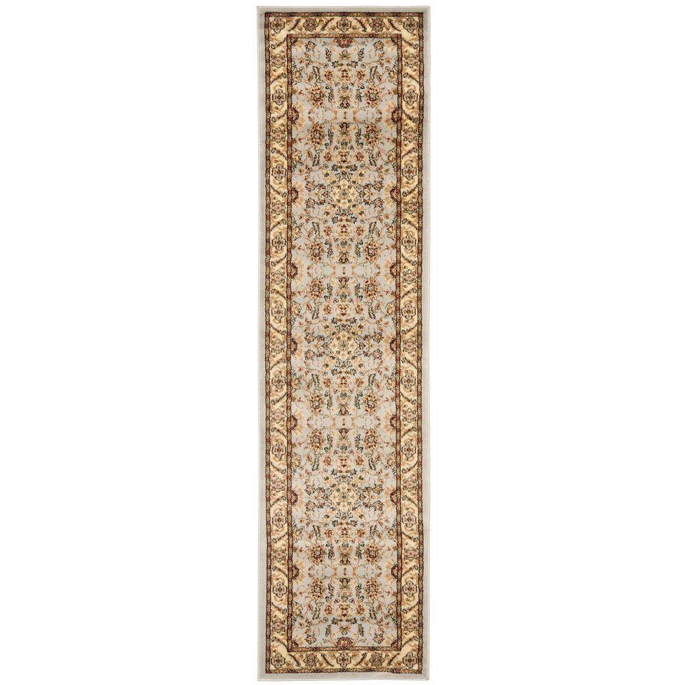 SAFAVIEH Lyndhurst Gray/Beige 2 ft. x 11 ft. Floral Speckled Runner Rug Safavieh's Lyndhurst collection offers the beauty and painstaking detail of traditional Persian and European styles with the ease of polypropylene. With a symphony of floral, vines and latticework detailing, these beautiful rugs bring warmth and life to the room of your choice. This is a great addition to your home whether in the country side or busy city. Color: Gray/Beige.