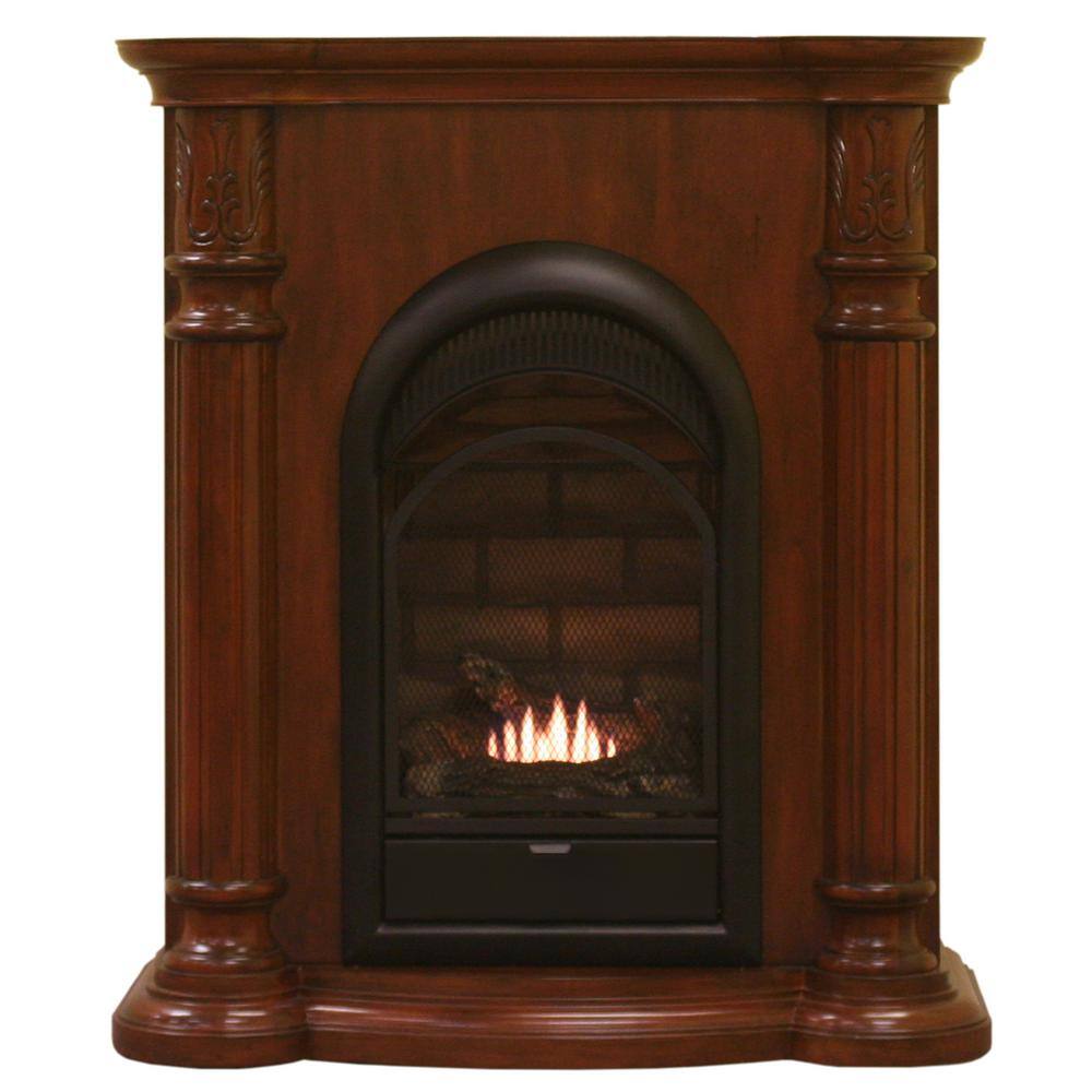 HearthSense 33 in 15,000 BTU Ventless Dual Fuel Fireplace in Classic