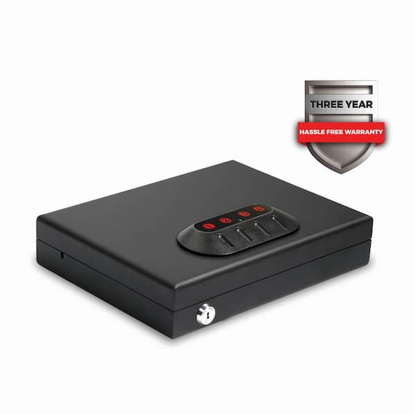 Home Defense 0.08 cu. ft. Quick Access Top Entry Vault with Electronic Lock, Matte Black