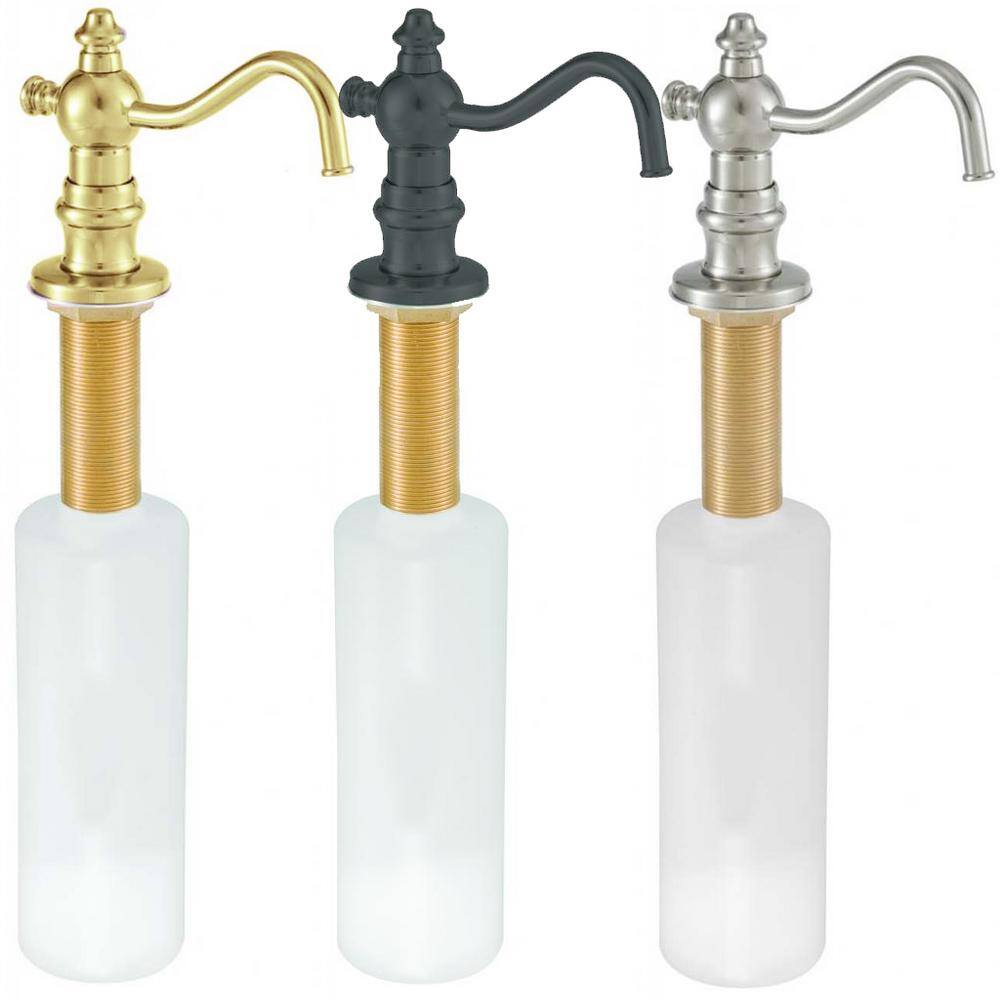 Victorian Matte Black Brass Kitchen Sink Soap Dispenser