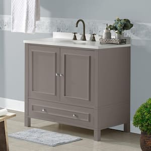 Williamsburg 36 in. Bathroom Vanity Cabinet without Top - Large Wood Vanity by Alaterre Furniture