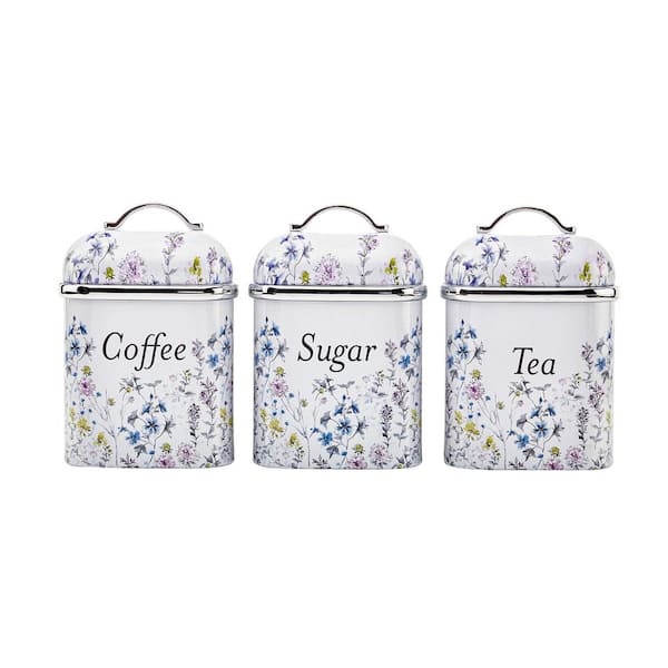 Stainless Steel 3-Pieces Canister Set Wild Meadow
