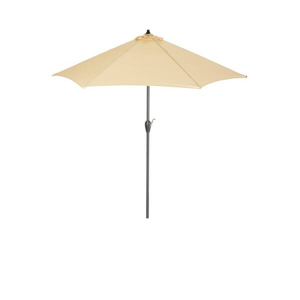 Hampton Bay 9 ft. Aluminum Patio Umbrella in Roux Solid