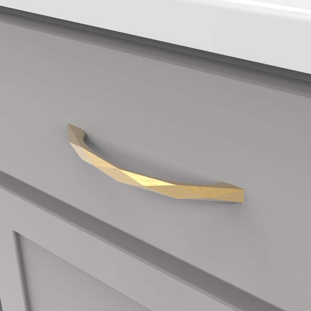 Karat Brushed Golden Brass 5-1/16" Modern Cabinet Pulls