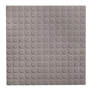 Low Circular Profile 19.69 in. x 19.69 in. Slate Rubber Tile