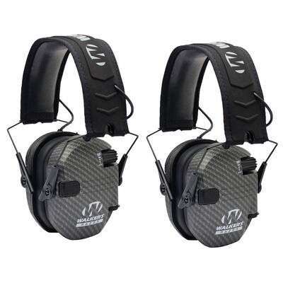 Protection Slim Shooter Folding Earmuff, Carbon (2-Pack)
