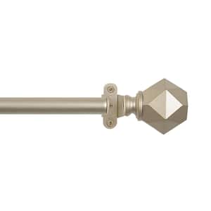 Innovative Bailey 66 in. - 120 in. Adjustable 3/4 in. Single Wrap Around Curtain Rod in Gold Bailey Finials