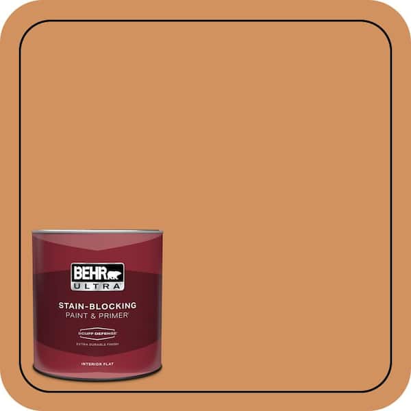 BEHR ULTRA 1 qt. #BIC-15 Golden Poppy Extra Durable Flat Interior Paint & Primer