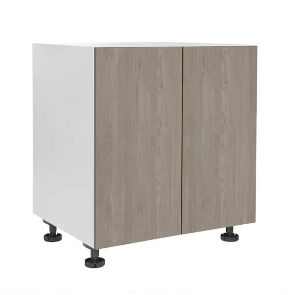 Cambridge Quick Assemble Modern Style, Grey Nordic 27 in. Base Kitchen Cabinet, 2 Door (27 in. W x 24 in. D x 34.50 in. H)