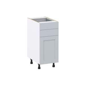 Cumberland Light Gray Shaker Assembled Base Kitchen Cabinet with 2 Drawers (15 in. W x 34.5 in. H x 24 in. D)