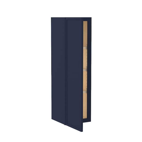Franklin 12 in. W x 12 in. D x 42 in. H Assembled Plywood Wall Kitchen Cabinet in Vessel Blue with Soft Close