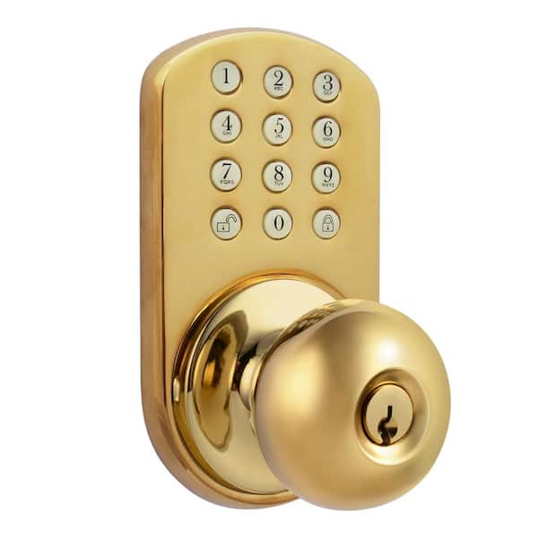 Morning Industry Brass Touch Pad Electronic Entry Door Knob