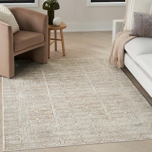 Desire Ivory Beige 4 ft. x 6 ft. Abstract Contemporary Area Rug
