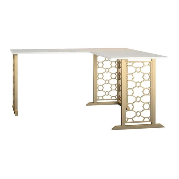 l shaped desk gold legs