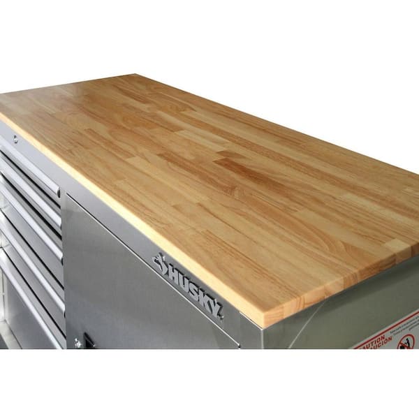 Husky 46 in. 5-Drawer Stainless Steel 1-Door Mobile Work Center