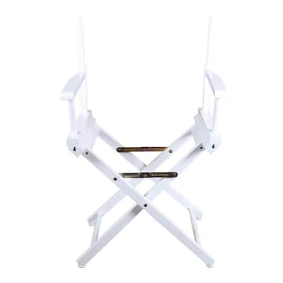 18 in. Director's Chair White Solid Wood Frame