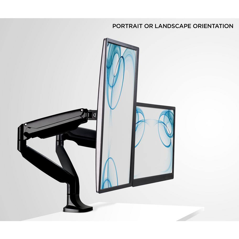 Dual Monitor Adjustable Arm Desk Mount with Gas Spring