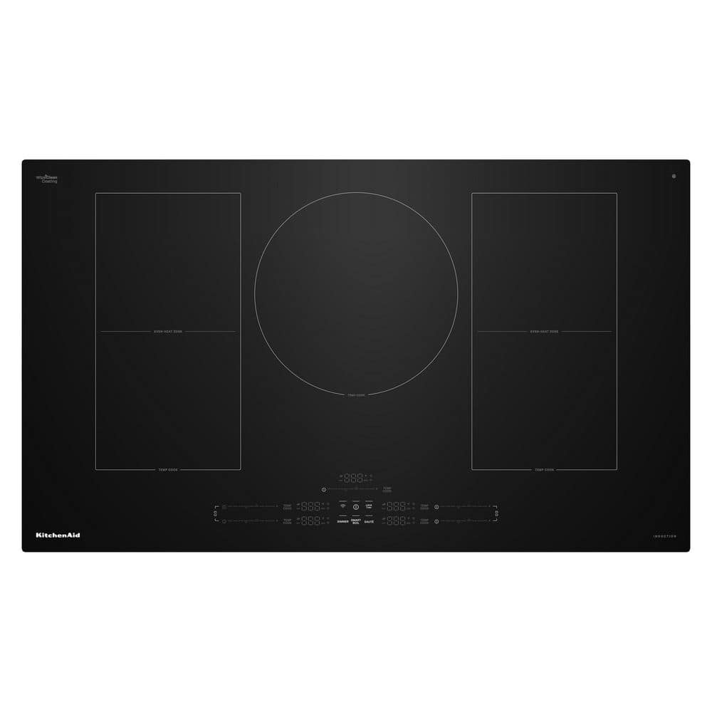 KitchenAid 36 in. 5 Elements Induction Electric Cooktop in Black