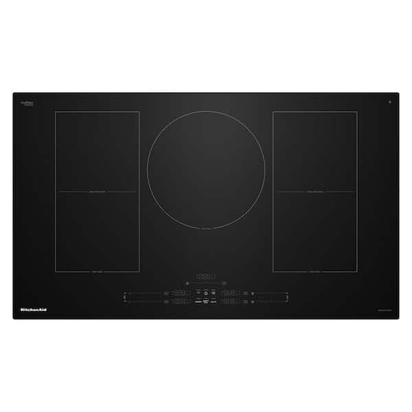 36 in. 5 Elements Induction Electric Cooktop in Black with Temp Cook Induction Technology