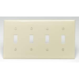 4-Gang Ivory Toggle Nylon Standard Wall Plate (1-Pack) 80712-I