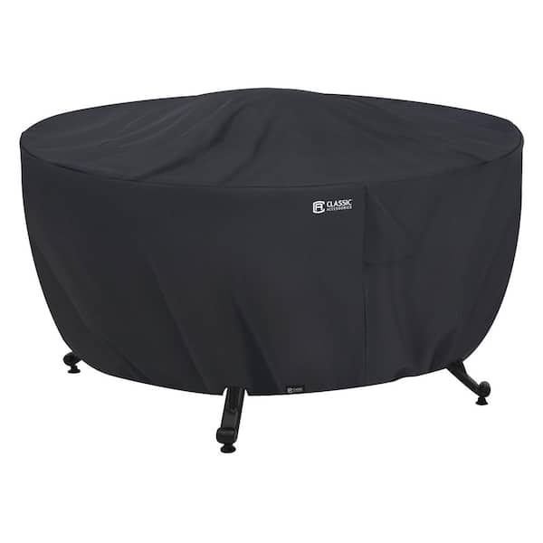 Classic Accessories 52 in. L x 52 in. W x 22 in. H in Black Round Full Coverage Fire Pit Cover