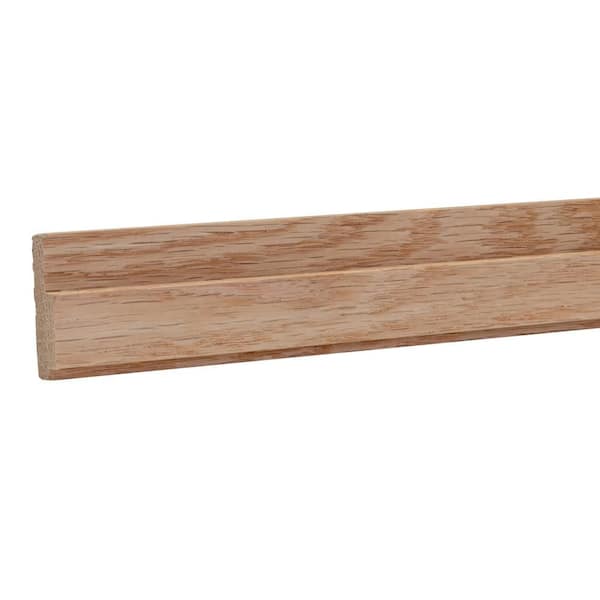 0.4375 in. D x 1.5 in. W x 92 in. L Unfinished Red Oak Wood Panel Moulding