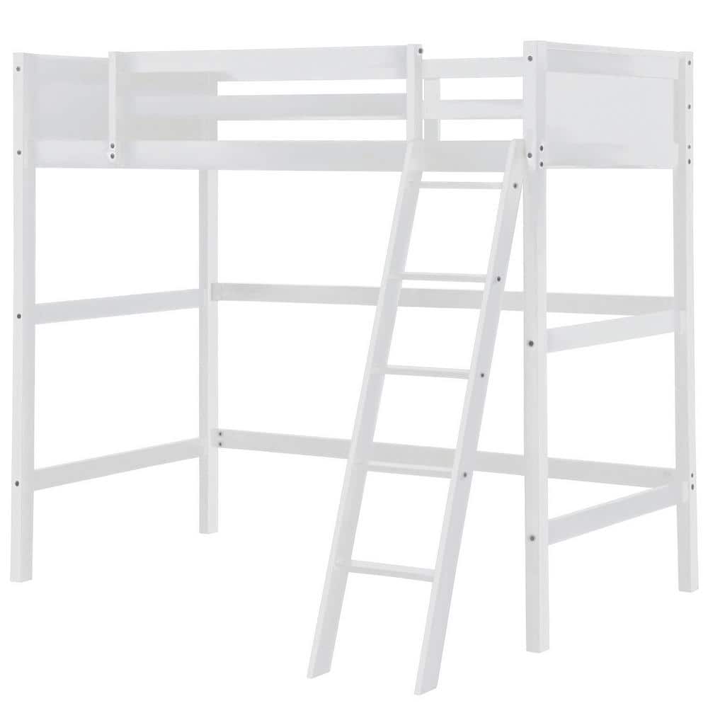 Style Bunk Bed Loft, Bunk Beds With Slanted Ladder