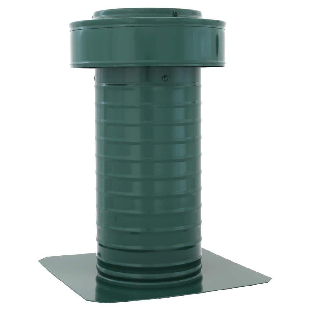 Keepa Vent 6 in. Dia 28 sq. in. NFA Aluminum Finish Static Roof Vent for Flat Roofs with 11 in. High Collar in Green price history on PriceWatchPro